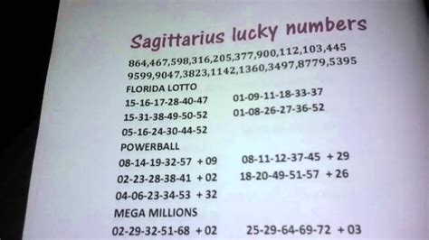 sagittarius lotto lucky numbers|Lucky Lottery Numbers for Each Star Sign.